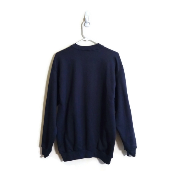 What Would Jesus Do (WWJD) Navy Blue Crewneck Sweatshirt Men's Large - Picture 2 of 4